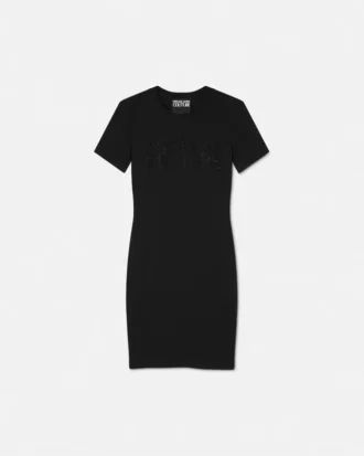 T-shirt-kjole med krystal-logo