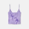 Top i draperet viskose med print