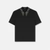 Top i ensat satin med nitter
