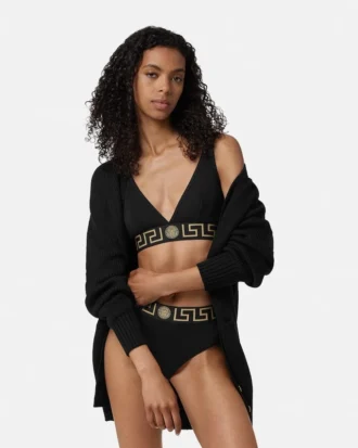 Triangel-bralette i bomuldsjersey