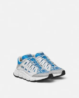 Trigreca Jacquard lædersneakers