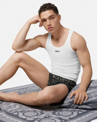 Trusser i bomuldsjersey med Jacquard-print