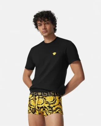Trusser i bomuldsjersey med Jacquard-print