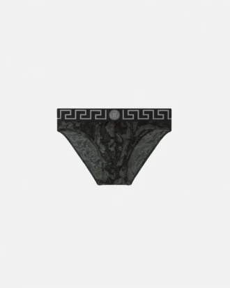 Trykte Jacquard-bomuldsjersey-trusser