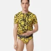 Trykte Jacquard-bomuldsjersey-trusser