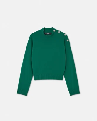 Uld-kashmir strikket boxy sweater