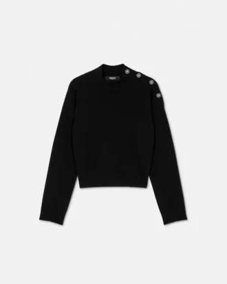 Uld-kashmir strikket boxy sweater