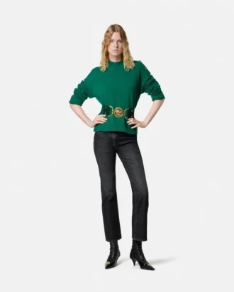 Uld-kashmir strikket boxy sweater