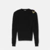 Uldstrikket draperet sweater