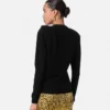 Uldstrikket draperet sweater