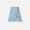 Underwater Barocco Crépe Flowy Midi Skirt