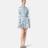 Underwater Barocco Flared Mini Shirt Dress