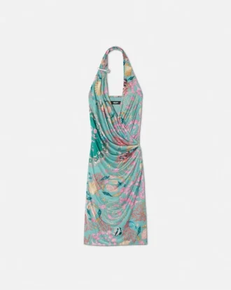 Underwater Barocco halterneck midi-kjole