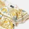 Underwater Barocco Ruffled Silk Kids Dress