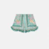 Underwater Barocco Ruffled Silk Kids Shorts