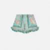 Underwater Barocco Ruffled Silk Kids Shorts