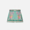 Underwater Barocco Silk shorts