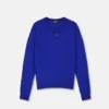 V-hals sweater i silke-bomuldsstrik