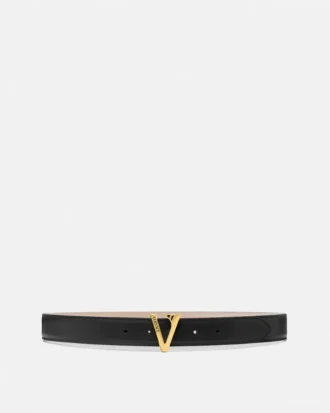 V læderbælte 3 cm