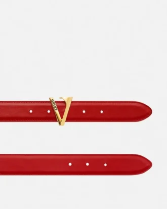 V læderbælte 3 cm