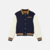 Varsity-inspireret blousonjakke med sikkerhedsnål-logo til børn