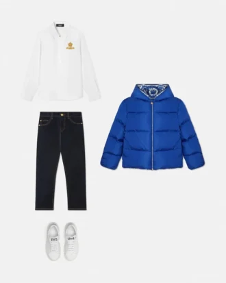 Versace Logo Crest Oxford børneskjorte