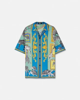 Versace Safari silke skjorte