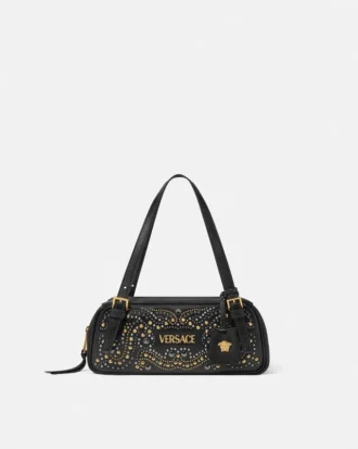 Versace Tag bowlingtaske med nitter