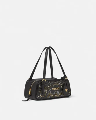 Versace Tag bowlingtaske med nitter
