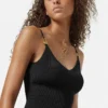 Viskose strikket crop top