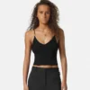 Viskose strikket crop top